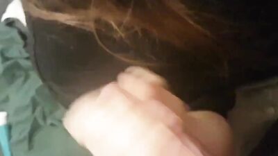Sissy is being choked by a master while taking his hard cock