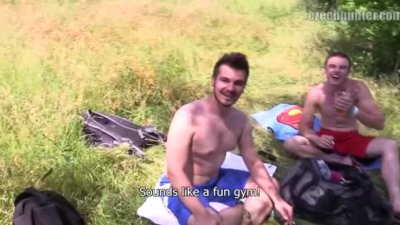 Czech guys are having outdoor sex at this amateur video