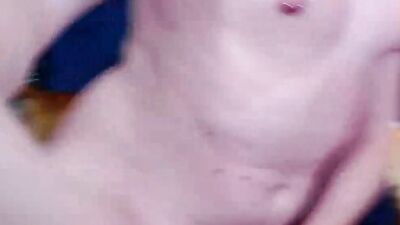 Blonde twink is chatting with his fans and jerking off