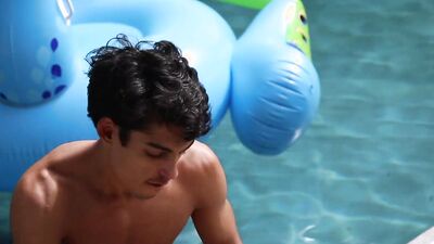 Aiden Ward and Nico Leon are fucking by the pool
