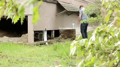 Bloke ass is getting drilled by his tattooed neighbor's schlong