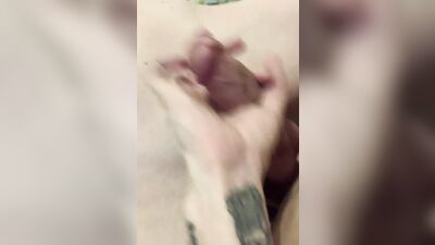 Blonde chum is filming himself while being fucked in the bum