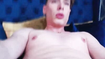 Blonde twink Henry Price Win masturbates and jizzes on webcam