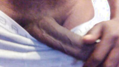 Horny chum pulls his boner out of pants to play with it