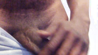 Horny chum pulls his boner out of pants to play with it
