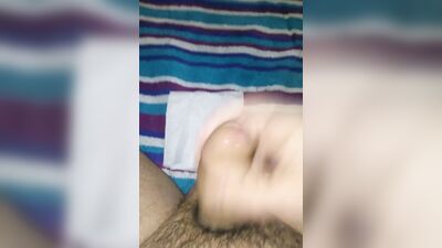 Small-dicked guy is filming his cock while jerking it