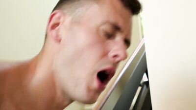 These horny gay fellows are fucking hard on the stairs