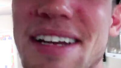 Jimmy Fanz and Kurtis Wolfe in behind the scenes gay video
