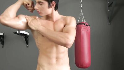 Jared Shaw is flexing muscles and showing his dick and balls