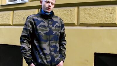 Czech guys sucks a real thick cock for the camera