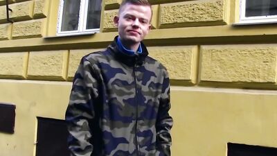 Czech guys sucks a real thick cock for the camera