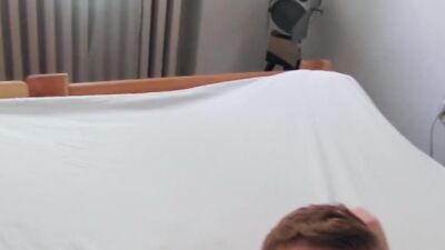Czech guys sucks a real thick cock for the camera