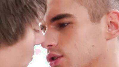Twink sucks stepbrother's hard dick and then gets fucked hard