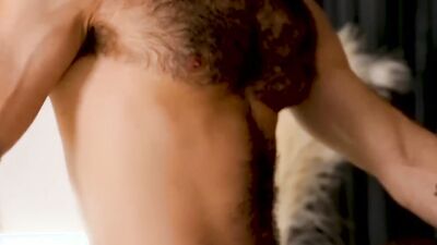 Hairy Diego Sans pushes his cock deep in Kip Johnson's ass