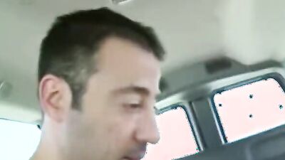 On the backseat, these horny blokes are having gay sex
