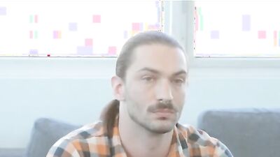 Dude sucks a big cock and gets poked in the ass