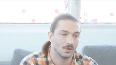 Dude sucks a big cock and gets poked in the ass