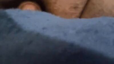 Huge bear is stroking his tiny pecker in front of the camera