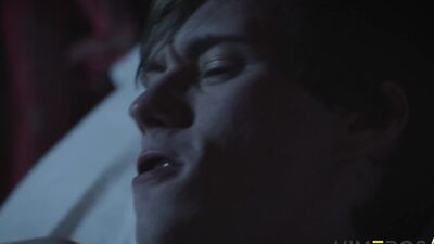 Alex Faux and his boyfriend are having sex in hotel room