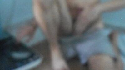 Amateur chap is filming himself while stroking his hard pecker