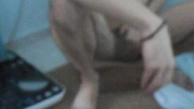 Amateur chap is filming himself while stroking his hard pecker