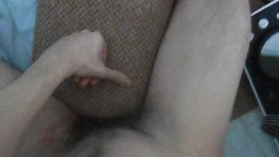 Amateur chap is filming himself while stroking his hard pecker