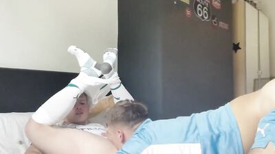 Two good looking chaps are fucking in front of the camera