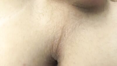 Amateur twink strokes his prick and plays with a toy