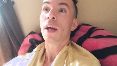 Cute amateur gay chap is posing in front of the camera