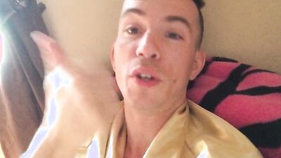 Cute amateur gay chap is posing in front of the camera