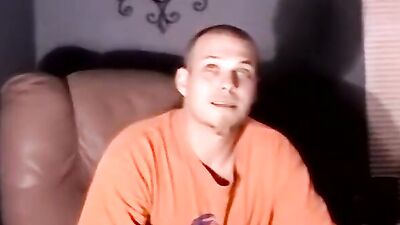 Amateur fella is stroking his willy in front of the camera