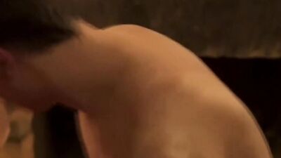 Amateur gay bloke is enjoying in a hot romantic massage