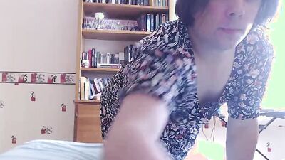 Trying out crossdressing