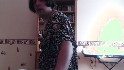 Trying out crossdressing