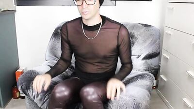 Hot Gabriel Faggot pleasuring himself and eating his cum!