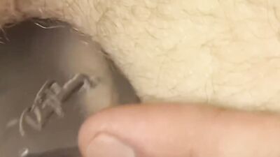 Skinny blond twink Aiden Ash cums on himself while jerking
