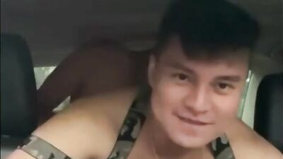 Hot boy TW pinoy Wheeler fuck in the car