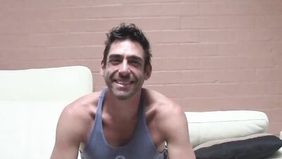 Amateur stud has fun with leather boots before spreading his ass