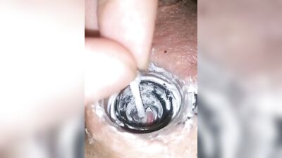 Naughty video of a guy stretching his micropenis and being naughty