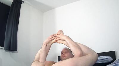 Amateur stud takes his clothes off and shows his hairy cock