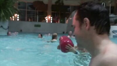 Horny studs blow each other after pool and fuck hard