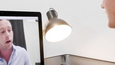 Distracted Brandon Sucked During Virtual Meeting - NextDoorStudios