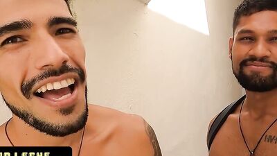 Hot studs go snorkeling before fucking hardcore in the shower