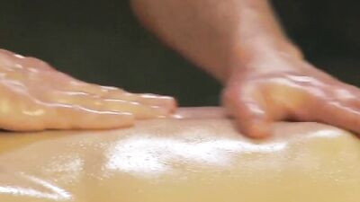 Gently Massaging His Own Genitals