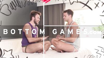 Handsome studs enjoy blowjobs in the shower and fuck hard