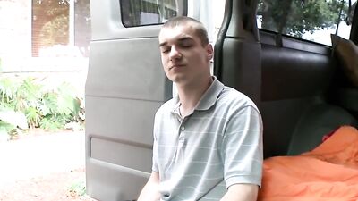 Blindfolded guy sucked off in a ban before hardcore fucking
