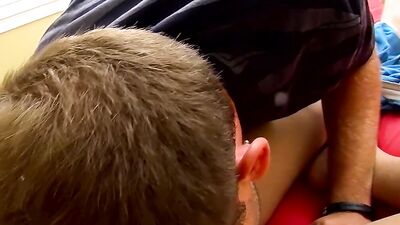 Lovely twink sucks his boyfriend off before they fuck hard