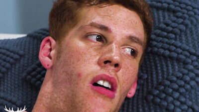 Handsome ginger stud fingers his ass and jerks off solo