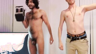 Hairy stud shows his sexy body and works out naked