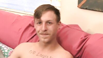 Lovely amateur with sexy tattoos jerks off and cums hard